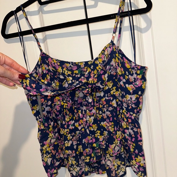 Navy floral cropped cami - Picture 5 of 9